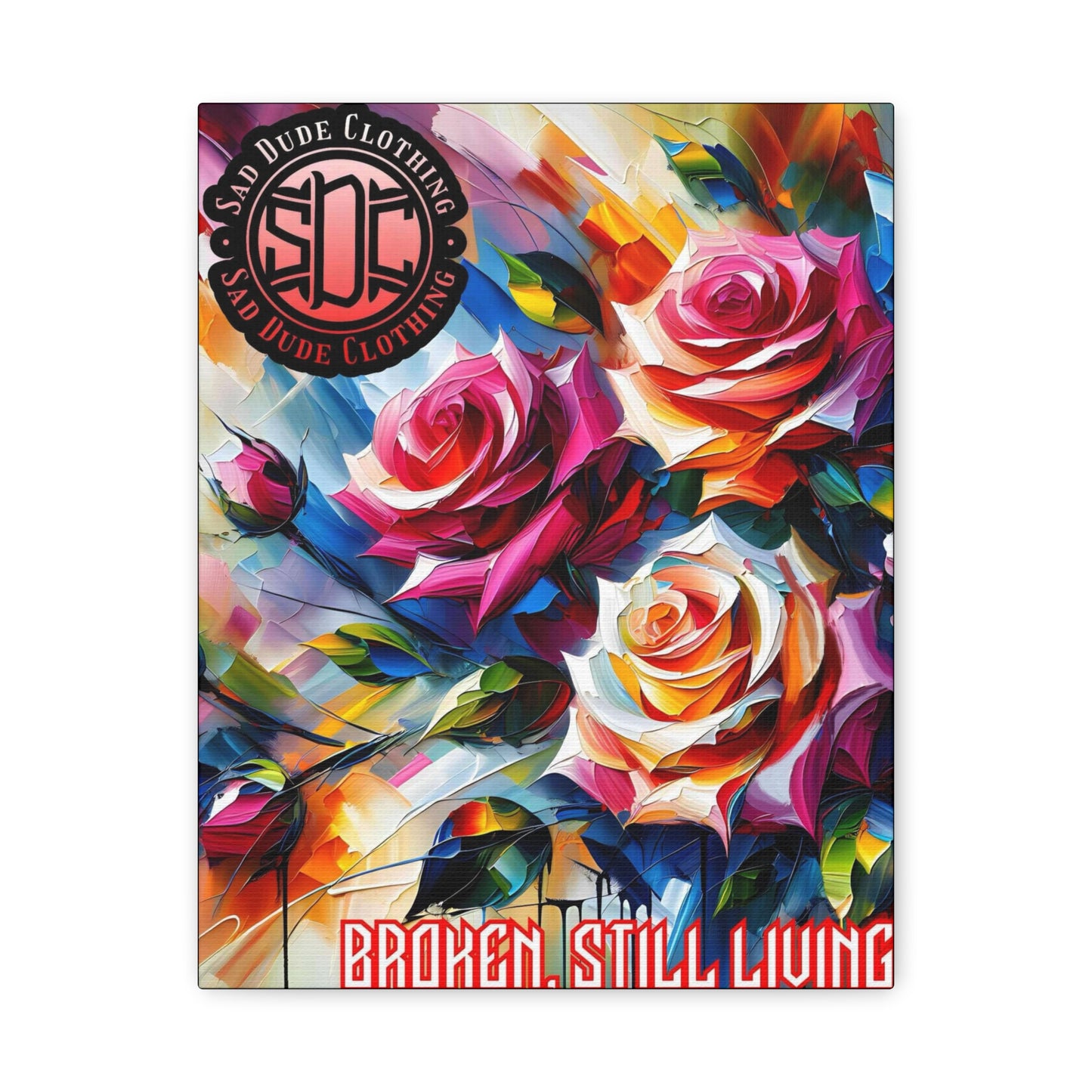 Acrylic Roses Matte Canvas