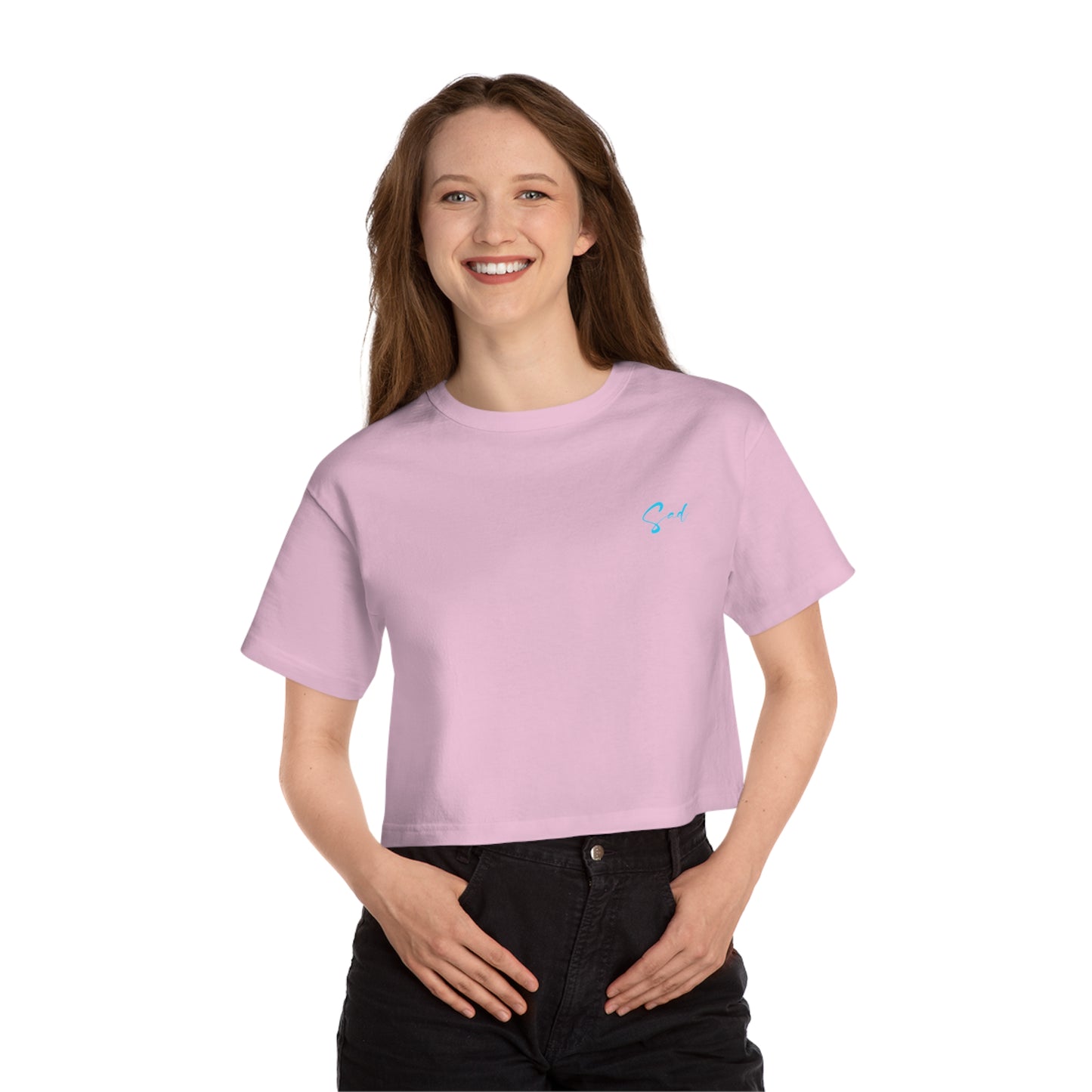 Anime Sad Girl Crop Top (Champion T)