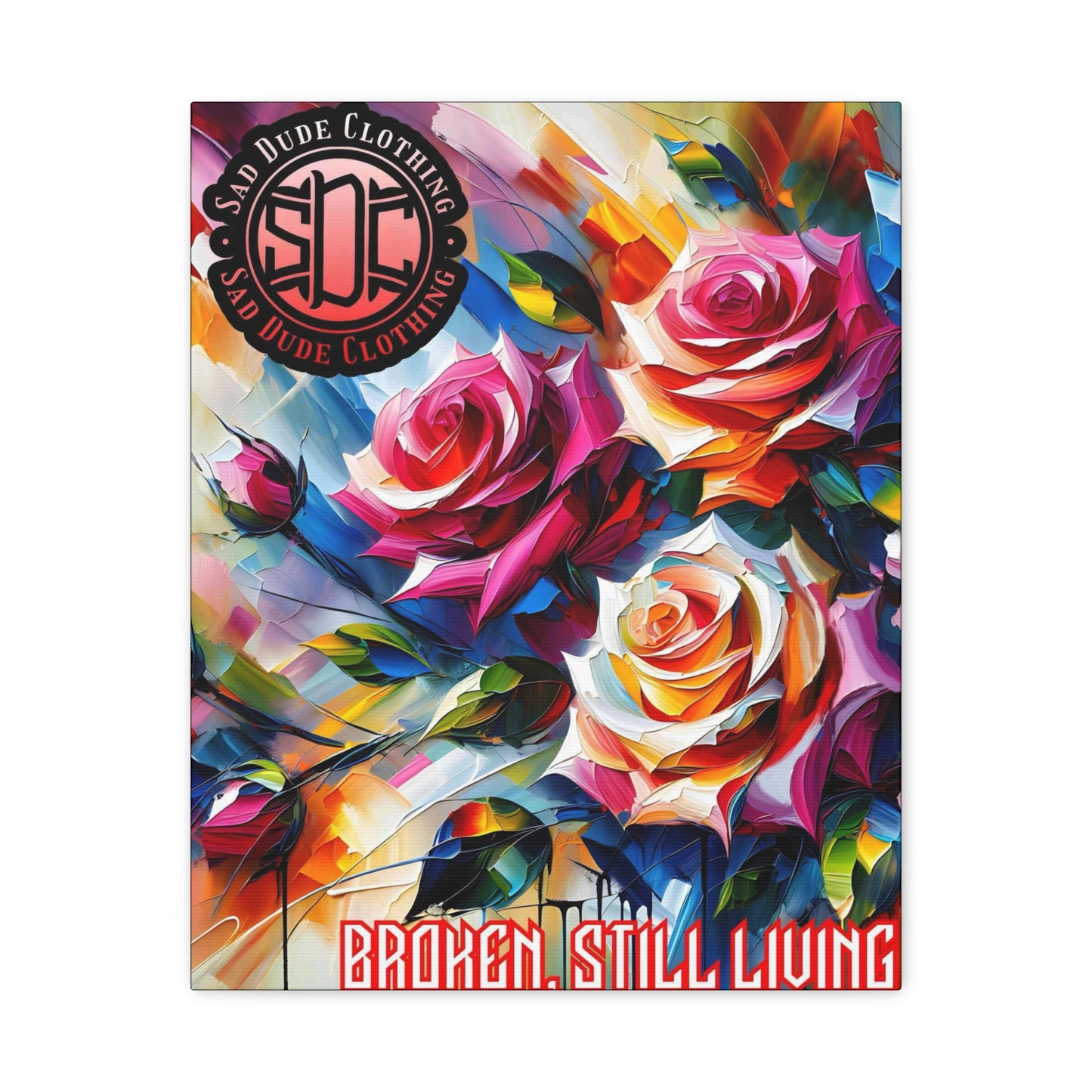 Acrylic Roses Matte Canvas